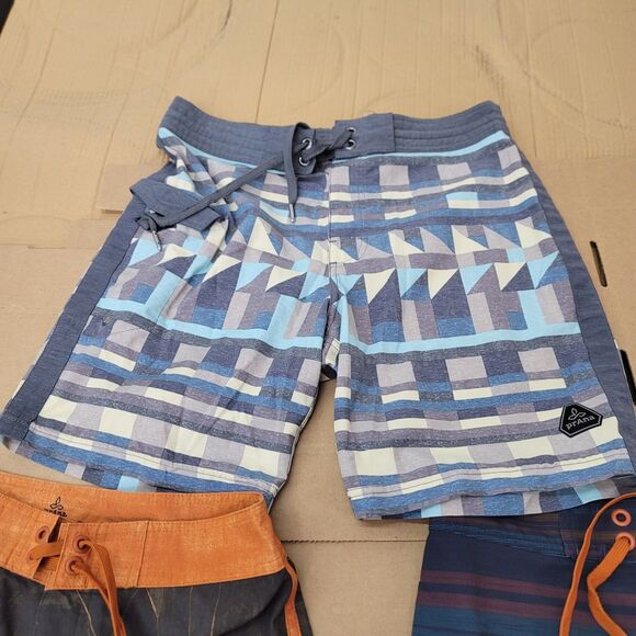 prAna Board Shorts Mens Size 30 SPF 50+ Multicolor Hybrid Surf Swim Lot Of 3 - Picture 4 of 13